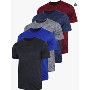 5 Liberty Pro Men’s Crew Neck Athletic T-Shirts (Size 3XL)
